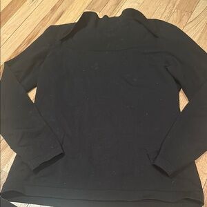 Banana Republic extra fine merino envelope neck black sweater. Size M.